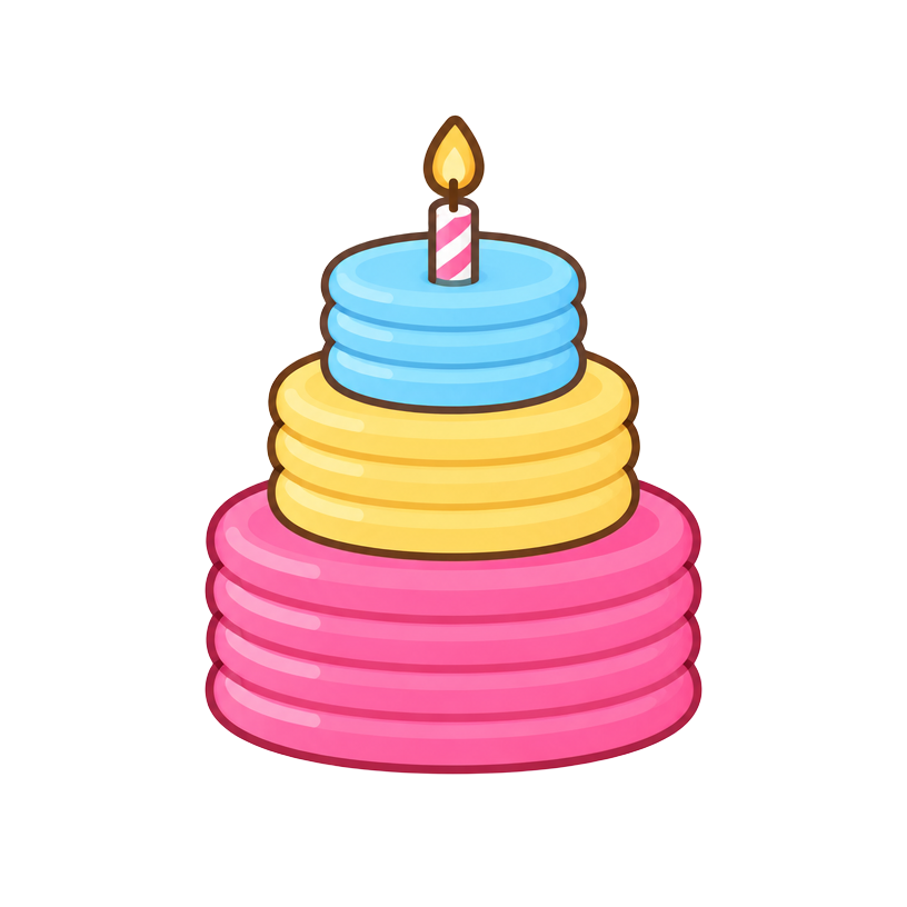 Layered cake mascot printed one layer at a time